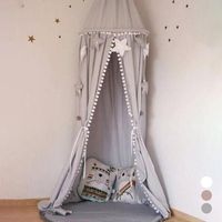 Wholesale Mosquito Net Nordic Style Kids Decoration Cotton Dome Princess Baby Shed Valance Round Bed Hanging Canopy Awning Tent Pink L3
