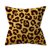 Wholesale Pillow Case Single Side Abstract Leopard Print Throw Pillowscase Super Soft Short Velvet Animal Tiger Skin Zebra Pattern Cushion Cover Sofa