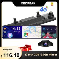 Wholesale Car Video OBDPEAK D80 Android G DashCam P Rearview Camera Mirror DVR Wifi Stream Media GPS ADAS Super Night Auto Registrator