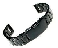 Wholesale Watch Bands Generic mm Straight End Black Stainless Steel Bracelet Band Solid Links PVD