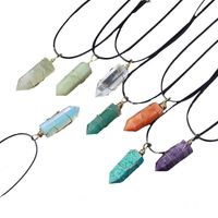 Wholesale 30 kinds of Natural columns Gold woven Pendant magic wand Necklace accsori Energy gemstone gift