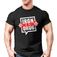 Wholesale Men s T Shirts Iron Is My Printed T Shirt For Men Brand Fitness Gym Clothing Oversized T Shirt