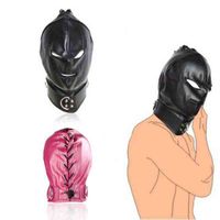 Wholesale NXY SM Sex Adult Toy Colors Pu Leather Head Restraints Harness Hood Bondage with Eyes and Mouth Zipper Bdsm Costume Men Women Toys