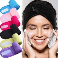 Wholesale Cosmetic Wrap Turban Face Wash Adjustable Yoga Women Facial Toweling Bath Hairband Makeup Headbands SPA Salon Accessories Colors