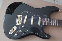 Wholesale Classical David master built handcraft black st electric guitar details on show real pictures relic st guitar