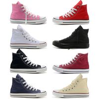 Wholesale Canvas S flat shoes for men women trainers All size Low High Top stars triple black white red pink fashion Men s platform sneakers classic Luxurys Designers