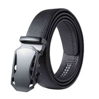 Wholesale Belts Mens litchi pattern bonded belt automatic buckle Korean leisure middle aged youth business super fiber imitation leather