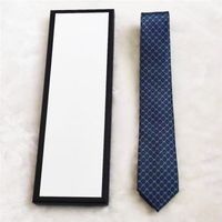 Wholesale Designer Mens Ties cm Silk brand Neck Ties Plaid Striped Tie for Men Formal Business Wedding Party Gravatas with box
