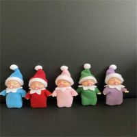 Wholesale 2021 Christmas Baby Doll Xmas Children s Mini Cute Dolls Toys Candy Colors Fashion Kids Desktop Decoration Toys Baby s doll Gifts G16CN8B