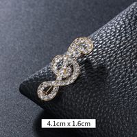 Wholesale New Designer Musical Note Brooch Scarf Pins Shiny Crystal Rhinestone Brooch for Women Wedding Bride Brooches Jewelry Gift Q2
