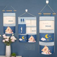 Wholesale Storage Boxes Bins Cartoon Bag Wall Hanging Pockets For Home Office Organizer Closet Sundries Sock Container Holder With Pouches