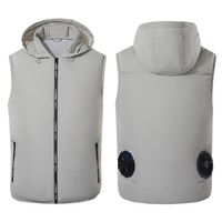 Wholesale Summer Fan Equipped Clothing UV Resistant Cooling Vest For Men V USB Powered Air Conditioned Coat Summer Cooling Sleeveless