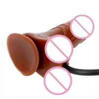 Wholesale Nxy Dildos Olo Big Butt Plug Huge Inflatable Dildo Anal Vaginal Stimulation Pump Realistic Penis Suction Sex Toys for Women