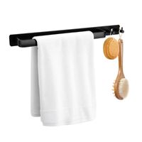 Wholesale Towel Racks Bathroom Rail Bar Rack Shelf With Hook Umbrella Shovel Brush Robe Holder Hanger Bracket Kitchen Shower Wall Mount Hardware