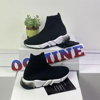 Wholesale Mens sock Casual shoes Platform womens Sneakers cushion speed trainer Triple Black White Classic with Lace jogging walking outdoor size