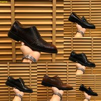 Wholesale Best Quality Men s Shoes Genuine Cow Leather Snake Wedding Dress Lace Up Men Formal Oxford Business Footwear Size EU38