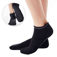 Wholesale 3 pairs Sports Socks Breathable Cotton Yoga Socks For Balle Dance Pilates Fitness Sportswear Non slip With Grips For Pilates Y1209