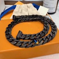 Wholesale Luxury Designer MONOGRAM Chains Necklaces Fashion Titanium Steel Hip Hop Jewelry Necklace for Lovers Men Woman LA1343