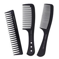 Wholesale Hair Brushes Handle Grip Large Tooth Detangling Curly Comb Back Head Styling Beard Oil Men Hairdressing Wide Teeth Set Gift