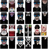 Wholesale Half face series Skull Headband autumn and winter party masks protection magic scarf warm sports riding elastic Halloween mask ZC438 D