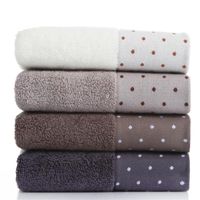 Wholesale Towel x72cm Cotton Absorbent Dot Pattern Solid Color Soft Comfortable Men Women Bathroom Travel Hand Face