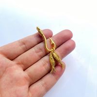 Wholesale Charms Fish Hook Connector For Men Jewelry DIY Necklace Bracelet Key Chain Aesthetic Accessories Making Supplies