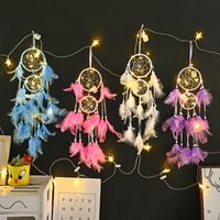 Wholesale Dream Catcher Home Ornaments Small Fresh Feather Decorations Car Interior Holiday Gifts Kawaii Room Decor Baby Boy Nursery Decorative Object