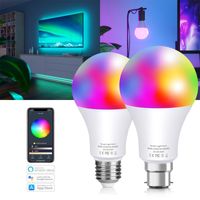 Wholesale Bulbs Wi Fi Light Bulb Full Color APP Connect Or IR Remote Controller Colorful Changing Smart Replacement Works With Alexa