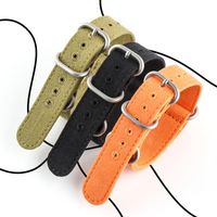 Wholesale Watch Bands Cotton Canvas Strap Fabric Watchband For Nato Sports Wristband Straps mm Horology Bracelet With Solid Ring