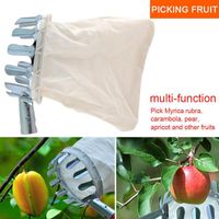 Wholesale Storage Bags Fruit Picker With Head Basket Collector Portable Harvest Picking Catcher For Citrus Pear Peach Garden Farm Tool