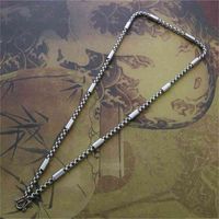 Wholesale steel necklace for men and women stainls steel square bead pendant Buddha chain pendant
