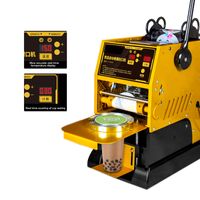 Wholesale Semi Automatic Cup Sealing Machine Electric Milk Tea Cup Sealer Bubble Tea Machine For Plastic Paper Cup cm cm