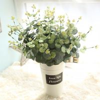 Wholesale Decorative Flowers Wreaths Sell Heads Artificial Eucalyptus Greenery Branches Stems Plants For Bouquet Wedding Garland Christmas Decor