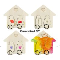 Wholesale Novelty Items Creative Home Wooden Key Pendant DIY Couple Keys Holder For Wall Hanging Car Keychain Small Gifts ZZA8286