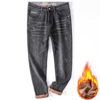 Wholesale Men s Jeansmen s Polar Lined Jeans Regular Cut Tight Informal Business Winter