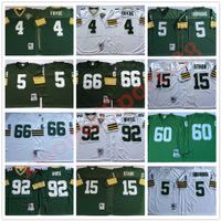 Wholesale NCAA Vintage Top Brett Favre Jersey Bart Starr Ray Nitschke Reggie White Stitched Mens Football Jerseys Shirts