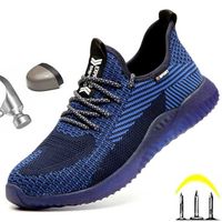 Wholesale Work Safety Shoes Men Ankle Boots Shoe Man Summer Breathable Lightweight Oil Resistant Sneakers Free