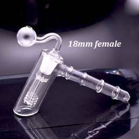 Wholesale Glass hammer hookah bong Arm perc filter bubbler water pipe smoking tobacco spoon pipes recycler dab rig bongwith glass oil burner pipes