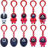 Wholesale Party Favor PVC Doll Charm Soft Rubber Key Ring For Squid Pendant Korean Tv Show Souvenir Creative Adult Keychain Toy
