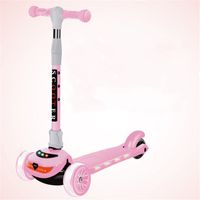 Wholesale 3 Years old Foot Scooters Kids Foldable Kick Scooter LED Light Wheels Wide Deck Rear Brake Height Adjusting Range With Music