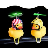 Wholesale Interior Decorations Luminous Car Duck With Helmet Broken Wind Small Auto Motor Riding Cycling Accessories Without Lights