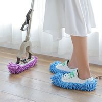 Wholesale Mop Slippers Household Cleaning Tools Dust Removal Lazy Floor Wall Feet Shoe Covers Washable Reusable Microfiber RRB12451