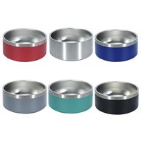 Wholesale DOG Pet Food Container Soup BOWL Feeders Boomer Round Stainless Steel colors oz pc
