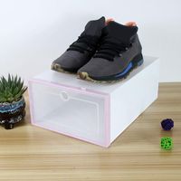 Wholesale Clothing Wardrobe Storage Ly Sale Transparent Shoe Box Flip Design Plastic Case Organizer Dustproof For Home S7