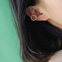 Wholesale Dign Fashion Hand woven Natural Pearl Earrings Without Pierced Ear Bone Clip