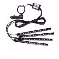 Wholesale Strips Car Atmosphere Lights Foot Lighting USB LEDs Foots Light Lighter Remote Control Interior Decorative Ambient LED Lamp Strip Accessories
