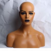 Wholesale YNF022 Female Realistic Fiberglass Mannequin Head Bust Sale For Wig Jewelry And Hat Display