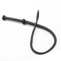 Wholesale NXY Adult Toys Leather Whip Equestrianism Riding Crop Handmade cm Black whip adult games flirt tools cosplay slave bdsm spanking sex toys