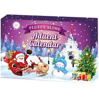 Wholesale Party Favor Advent Calendar Countdown Lights Christmas Different bubble gum crystal mud Fidget Toys for Girls Boys Kids Adults