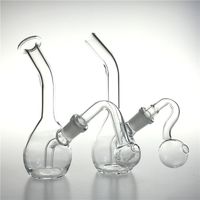 Wholesale 6 Inch Glass Oil Burner Bong Water Smoking Pipe with Hookah Big Bowl mm Female Thick Pyrex Mini Rigs Bongs